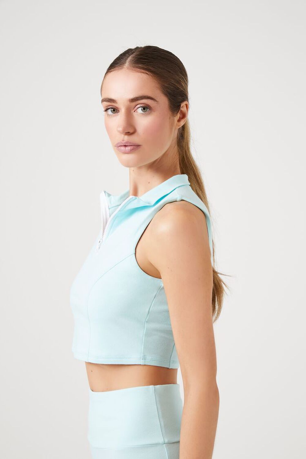 Zip-Up Longline Sports Bra